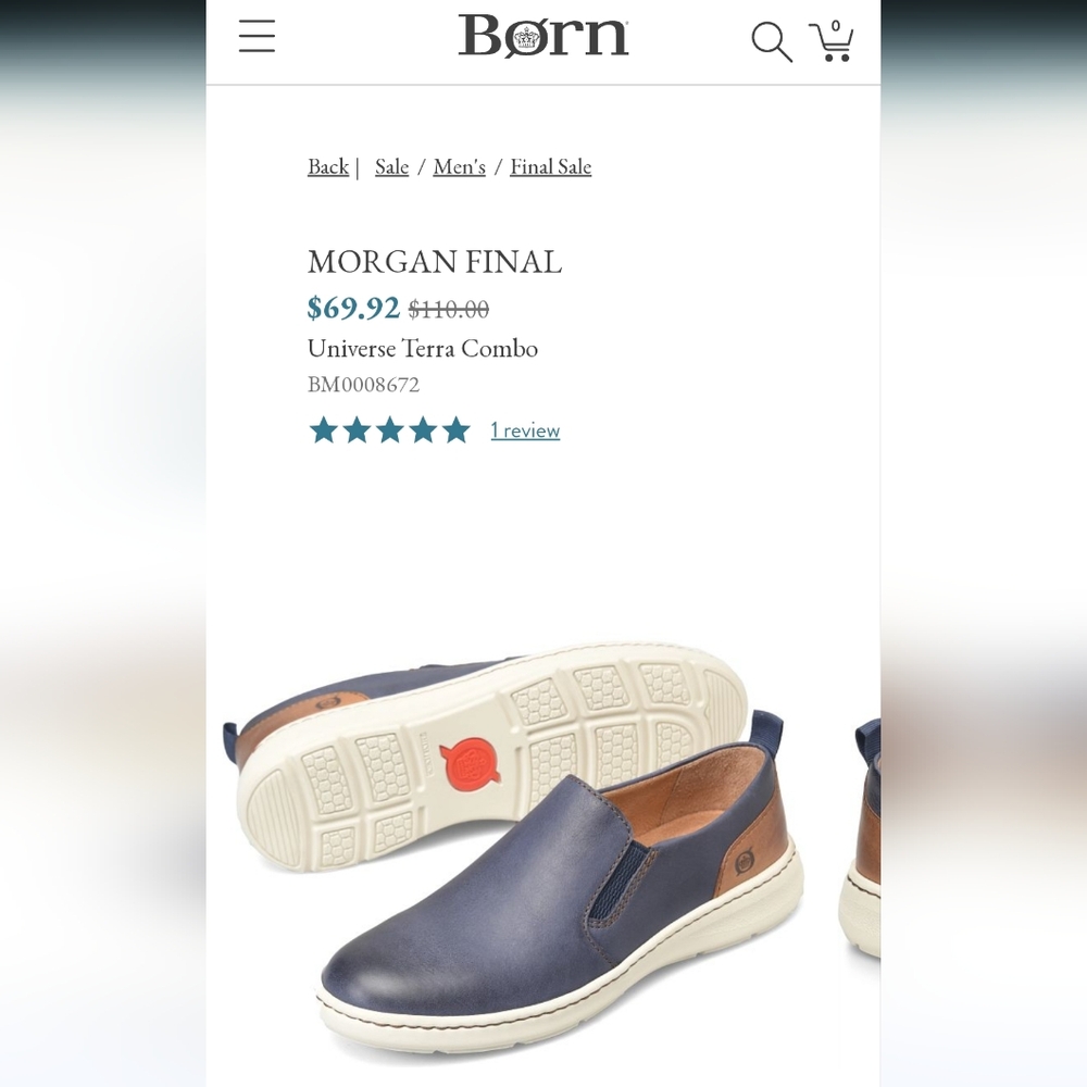 Born Morgan UniverseTerra Combo Slip On Shoes Size US 11.5